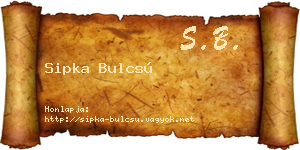 Sipka Bulcsú névjegykártya